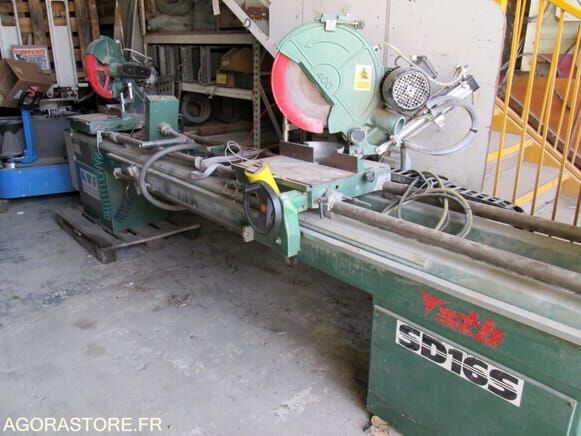 Tronçonneuse  aluminium ou bois  double 2 lames  de 400 mm belle sierra circular para corte de metal - Machineryline