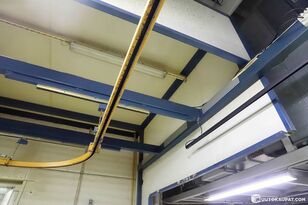 300 m long industrial paint line., J&auml;rvenp&auml;&auml; metallin jauhepinnoituskone