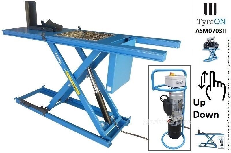 Новий підйомник для мотоцикла TyreON ASM0703H motorcycle lifting table  -  AWC160 front wheel chock i - Machineryline
