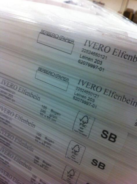 Berberich Papier Ivero Elfenbeinkarton other printing machinery