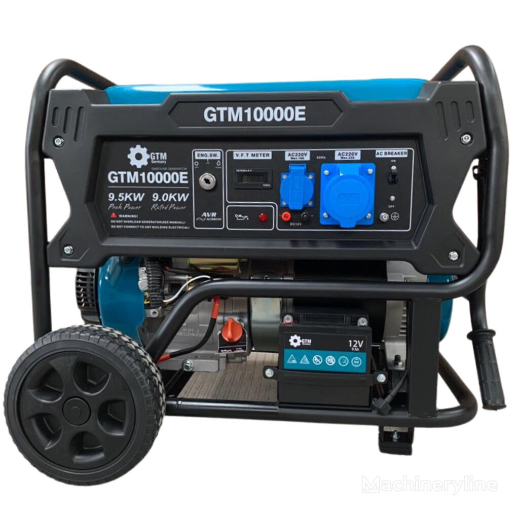 новый бензиновый генератор GTM GG10000E Gasoline generator 9.5 KW single phase