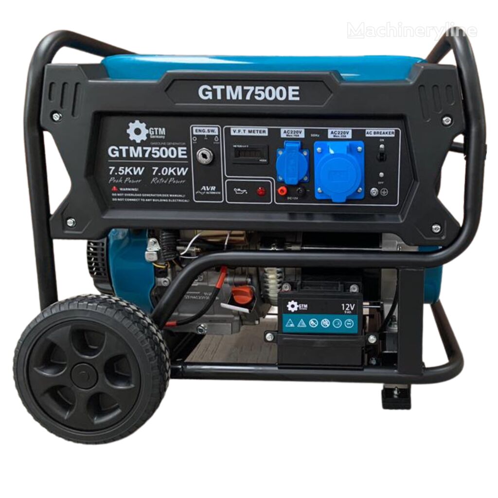 new GTM GG7500E Gasoline generator 7.5 KW single phase petrol generator