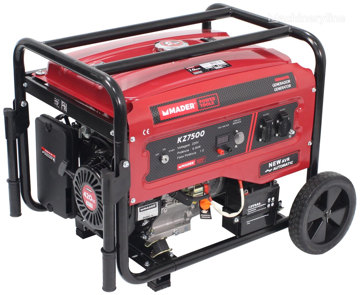 generator de curent pe benzină Gerador Monofásico com Rodas 7.0Kva nou