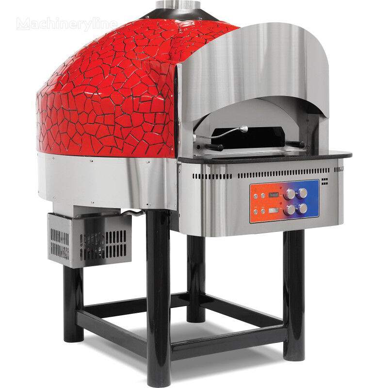 pitsaahi Forno para Pizza a Gás com Base Fixa em Pedra 9 Pizzas com Diâme