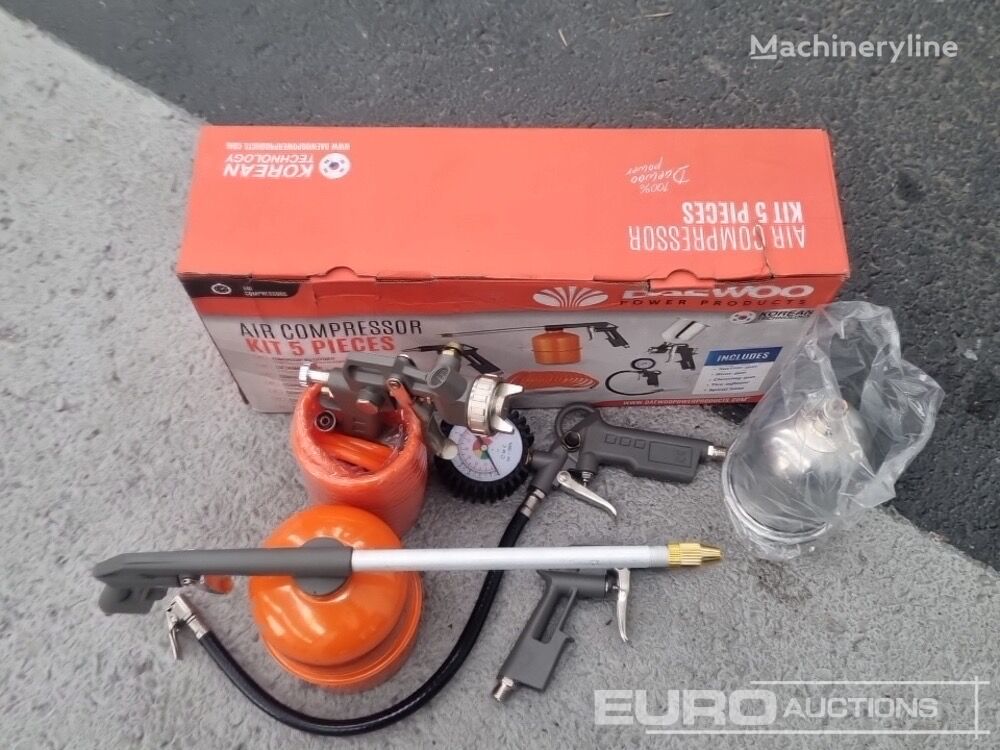 naujas pneumatinis įrankis Daewoo Air Compressor Kit 5 Pieces / Conjunto Accesorio para Compresor