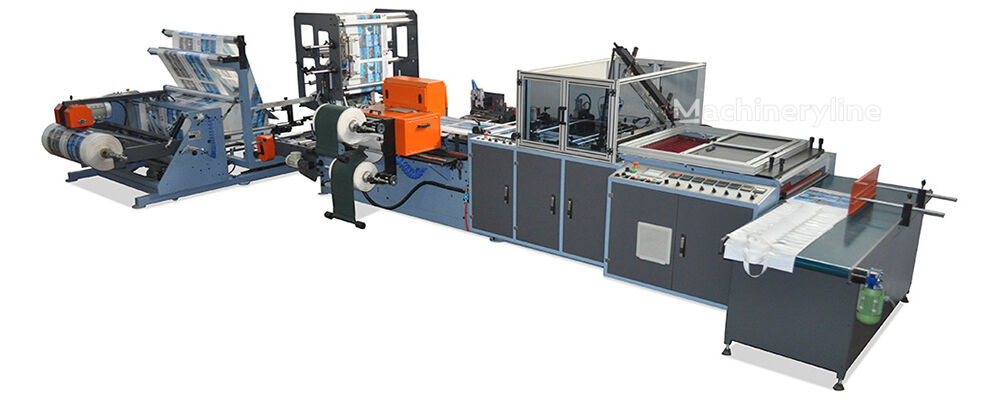 Linie de fabricație Mașină de produs pungi din plastic - cu mâner de vânzare | Machineryline RO Linie de fabricație Mașină de produs pungi din plastic - cu mâner nouă - Machineryline