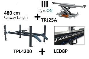 nowy podnośnik samochodowy nożycowy TyreON ► TPL4200 + TRJ25A + LED8P