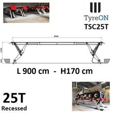 новый автоподъемник ножничный TyreON TSC25T Hydraulic truck and heavy vehicle platform lift - Recesse
