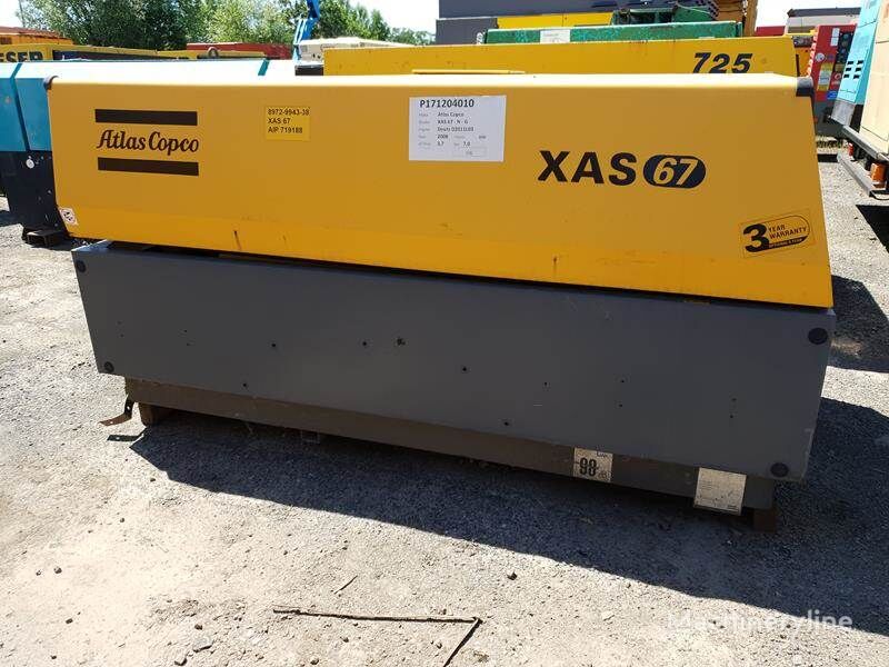 σταθερός συμπιεστής Atlas Copco XAS 67 DD - N - G BOX