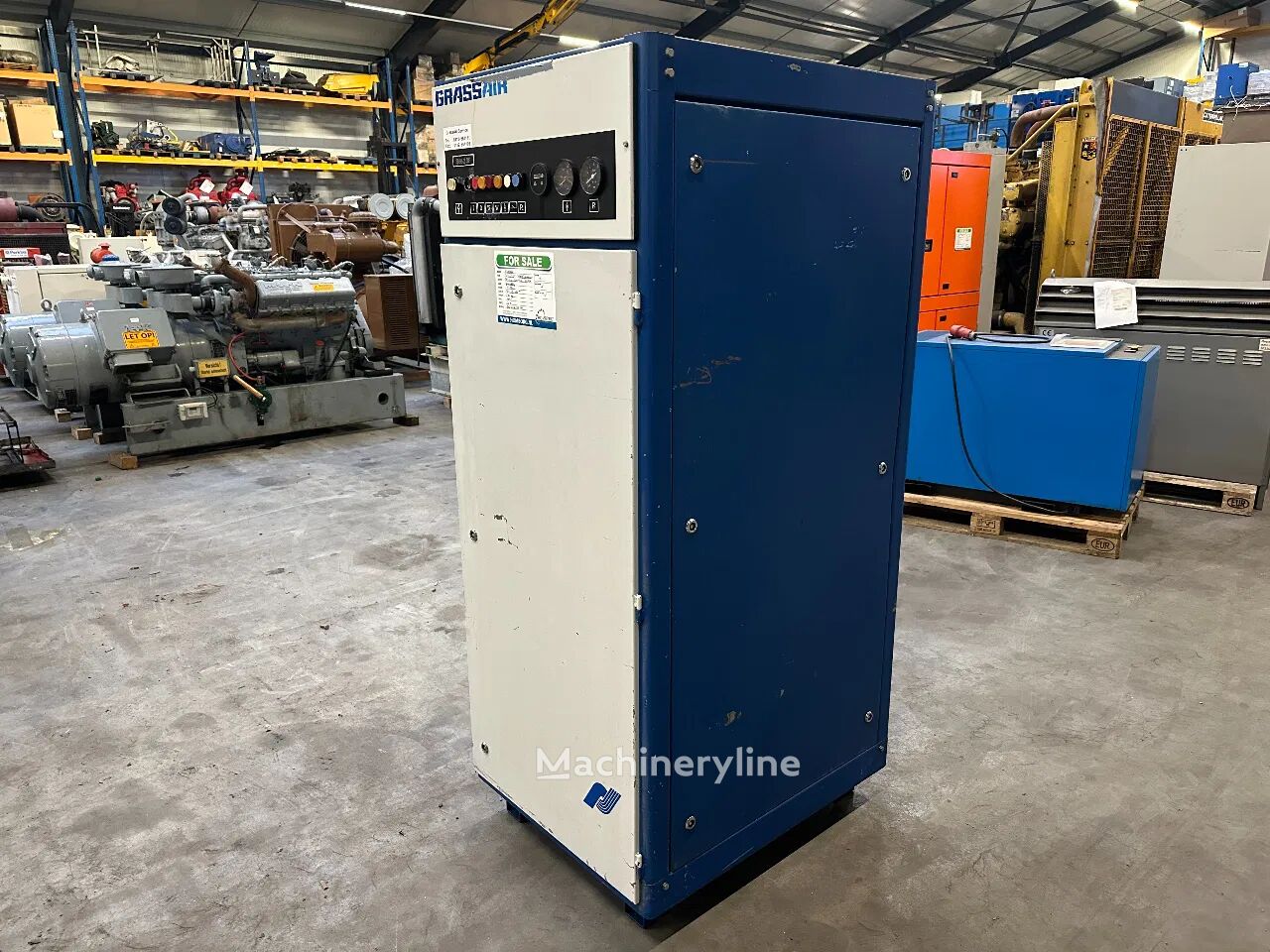 Grassair S55.7 SF 18.5 kW 2500 L / min 7.5 Bar Elektrische Schro stationary compressor for sale | Machineryline Grassair S55.7 SF 18.5 kW 2500 L / min 7.5 Bar Elektrische Schro stationary compressor - Machineryline