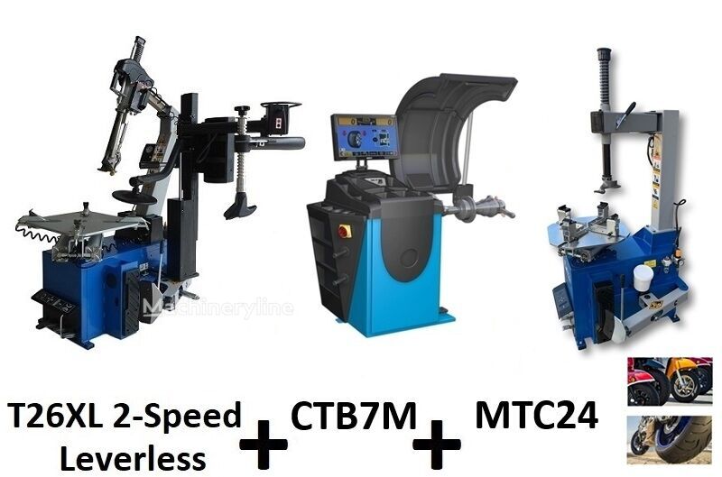 Équilibreuse de roue TyreON 26 Inch leverless tyre changer with airbooster + wheel balancer à vendre | Machineryline CD Équilibreuse de roue TyreON 26 Inch leverless tyre changer with airbooster + wheel balancer neuve - Machineryline