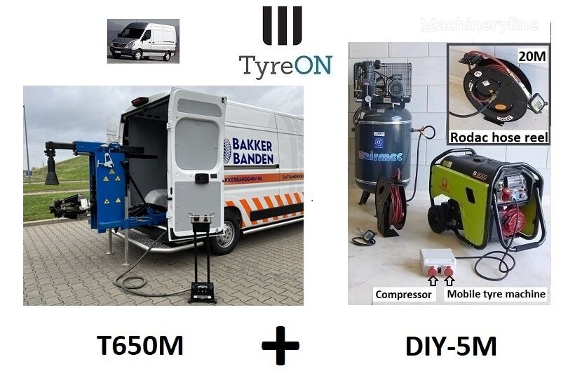 новый шиномонтажный станок TyreON ► 26 Inch mobile tyre changer +  generatorset + air compressor