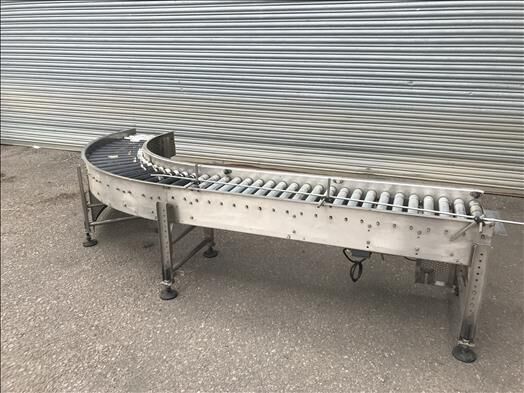 NNP 90degree driven roller conveyor bocht transportband