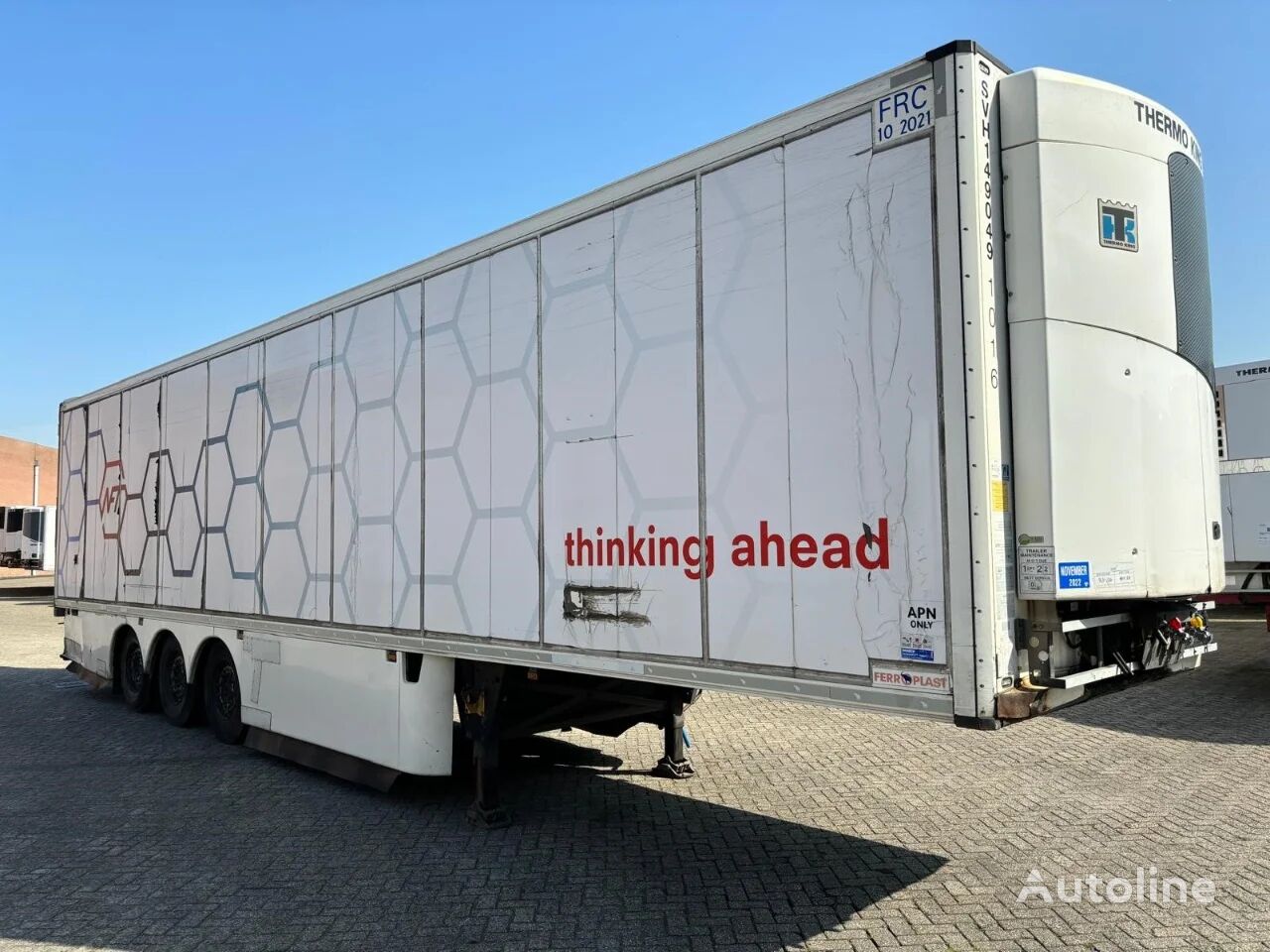 Schmitz Cargobull Thermo king SLX E 300,Schmitz Disque brakes.aluminum floor,260 c izotermisks puspiekabe