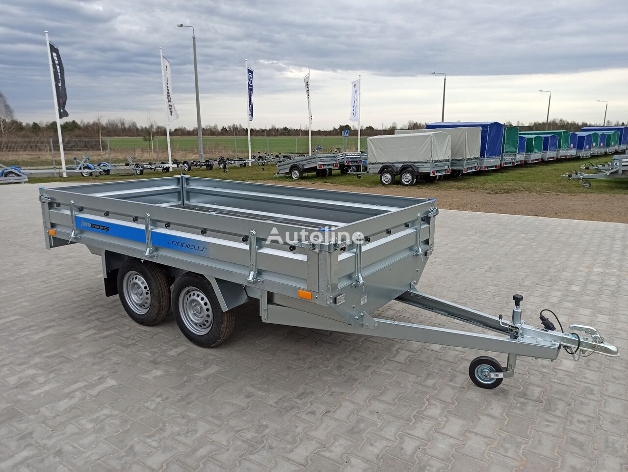 新轻型拖车 Faro Trailers Magicus 300x150 cm 2 osie przyczepa skrzyniowa platforma - Autoline