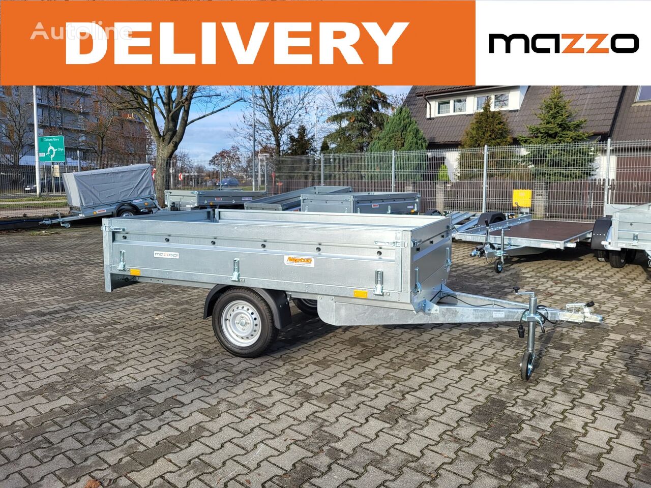 ny Neptun GN124 one axle light trailer Neptun Nordica N7-263 2 kps GVW 750 trailer til bil