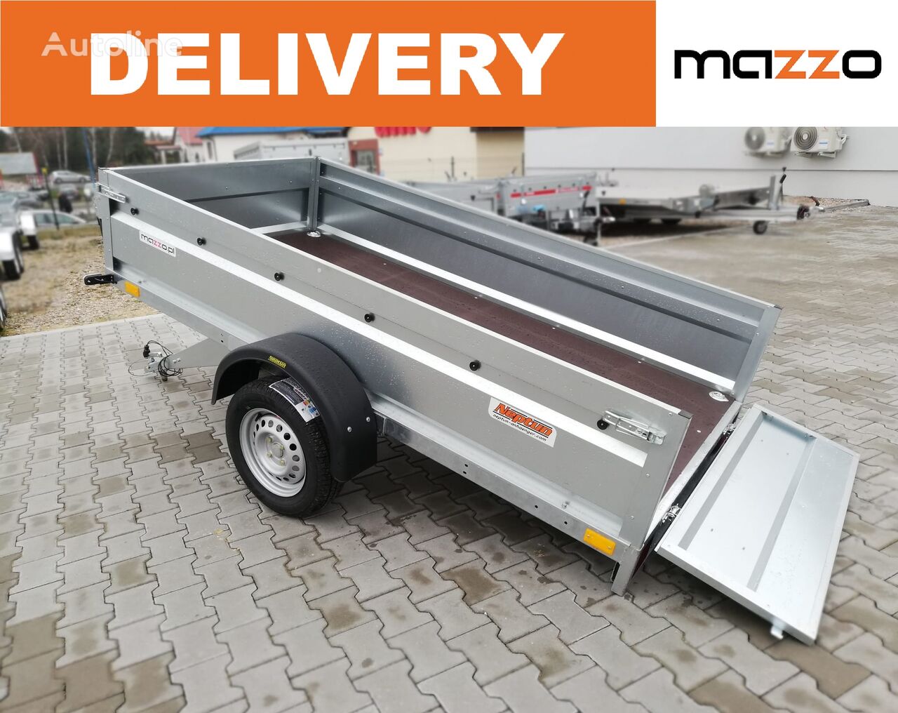 rimorchio appendice Neptun GN159 One axle light trailer Neptun N7-263 pro DMC 750 kg nuovo