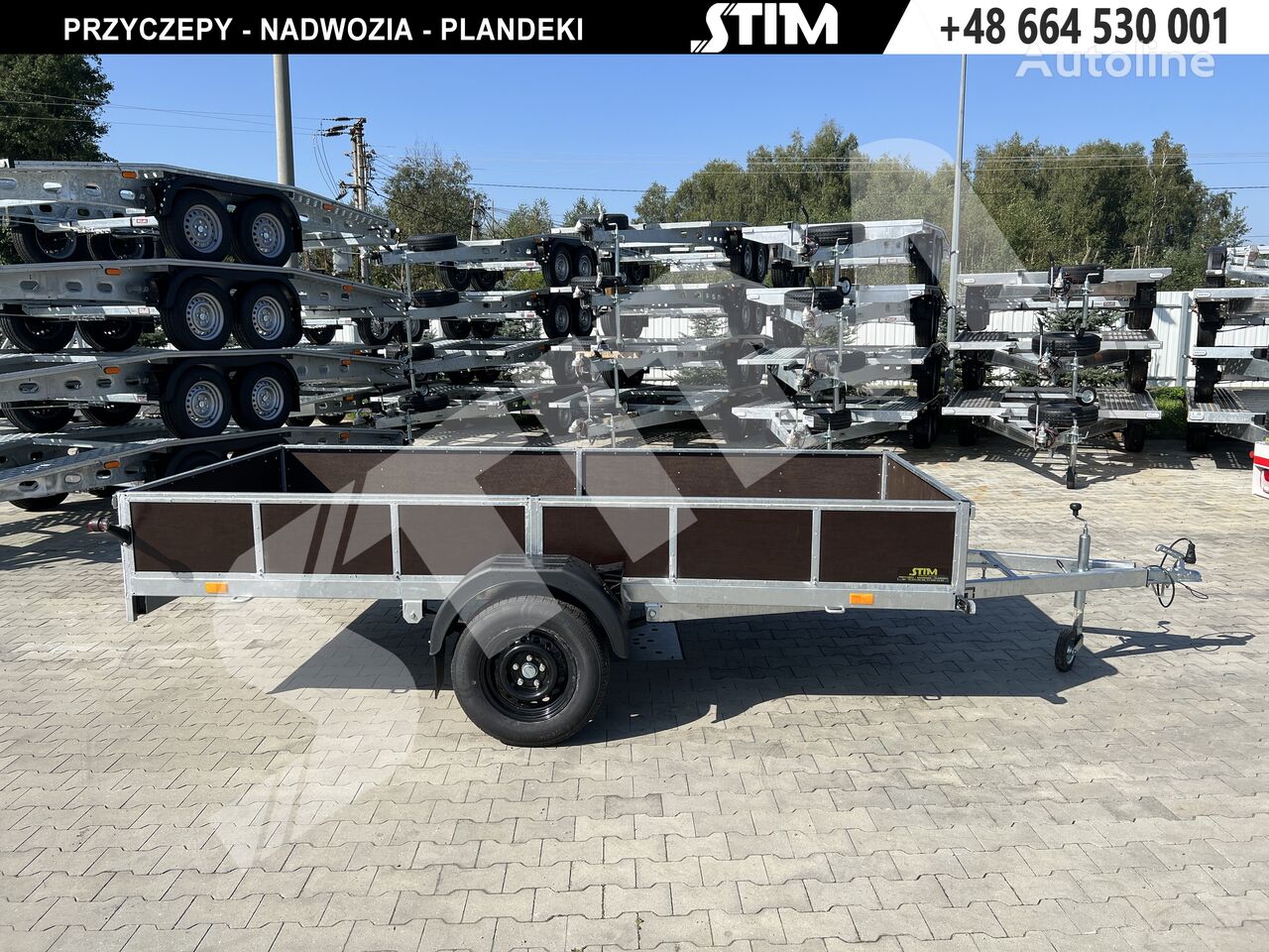 new Stim S11-075/3415R + przednia burta otwierana + wzmocnienie ramy light trailer