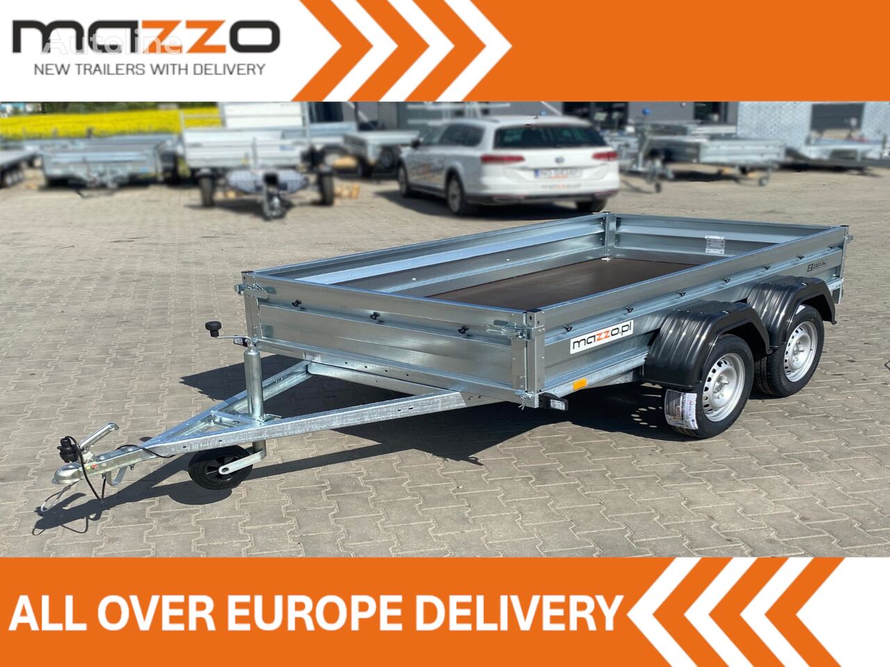 new Zasław 265t 265x132x35cm twin axles 750kg! LED lamps! light trailer