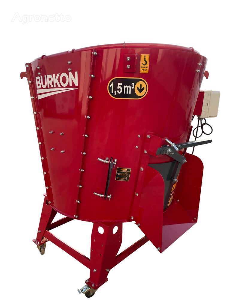 new Burkon 1.5m3 Sabit (380V) Dikey Yem Karma Makinesi ( BK-F150 ) feed mixer