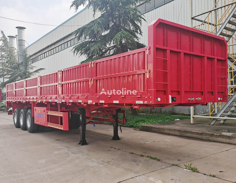 nowa naczepa do przewozu zwierząt CIMC 3 Axle 60 Tons Drop Side Semi Trailer Price in Congo