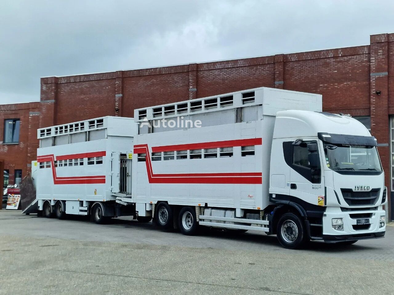 IVECO Stralis 500 6x2*4 - Livestock 2 deck - Retarder + Trailer 2014 - állatszállító teherautó