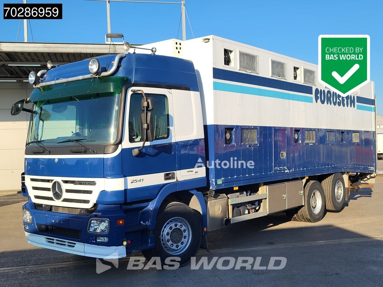 Mercedes-Benz Actros 2541 Actros 6X2 Retarder Lift+Lenkachse Ladebordwand Euro livestock truck - Autoline