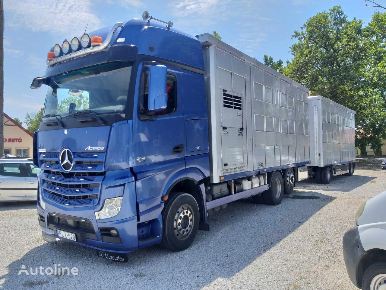 camion transport animale Mercedes-Benz Actros 2551 + remorcă transport animale