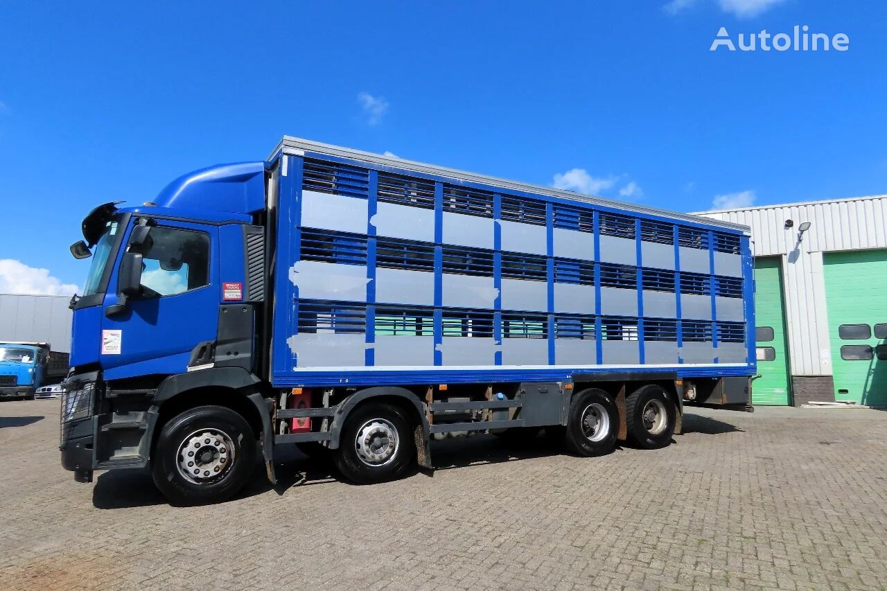 Renault C430 Guitton 8x4, RETARDER, 3 FLOORS mov. + MOVING ROOF djurtransport