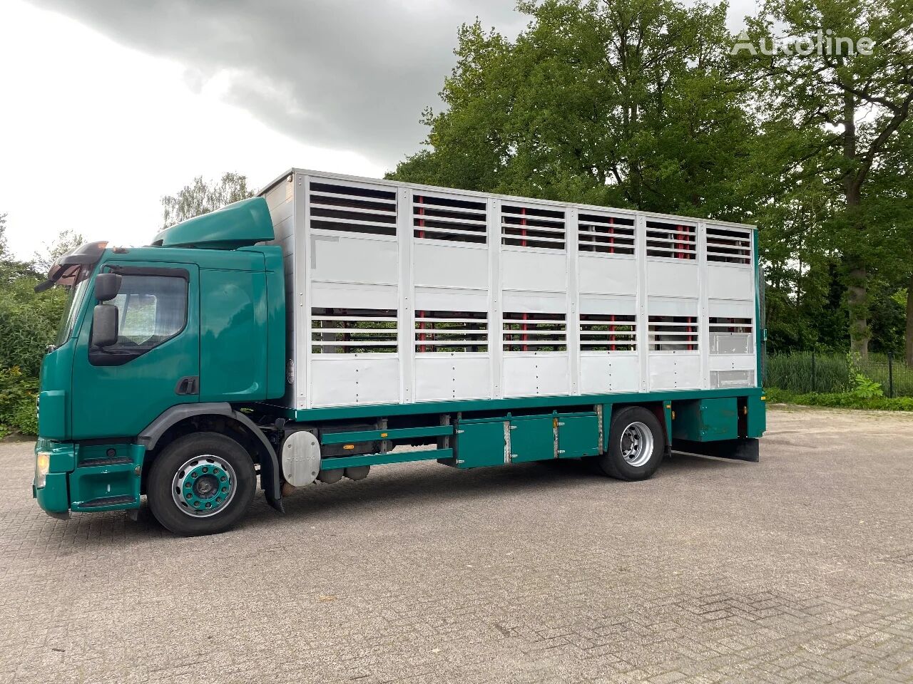 gyvulių pervežimo sunkvežimis Volvo FE 320 Berdex 1/2 stock livestock veewagen 320 pk