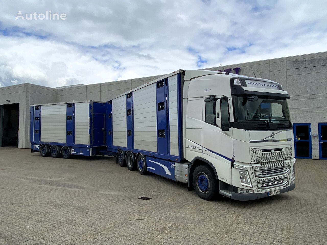 camion transport animale Volvo FH 500 + remorcă transport animale