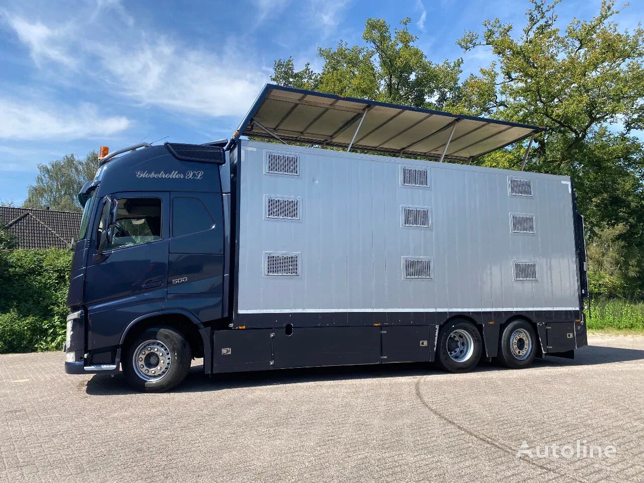 شاحنة نقل المواشي Volvo FH 500 globe XL 6x2/4 Bekkers livestock veewagen