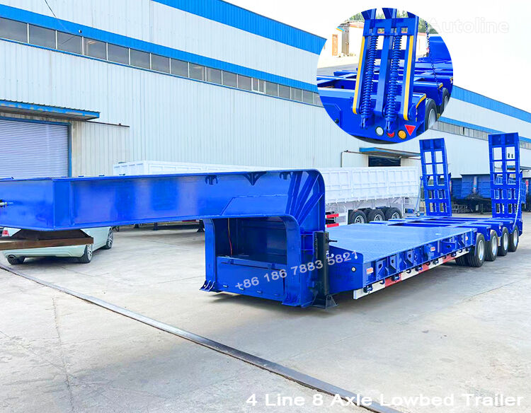 new 150ton Low Bed Trailer Truck Price in Papua New Guinea low bed semi-trailer