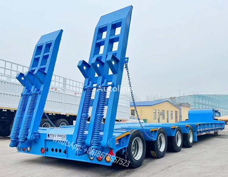 naujas žemo profilio platforma puspriekabė 4 Line 8 Axle Lowbed Trailer Price in Saudi Arabia