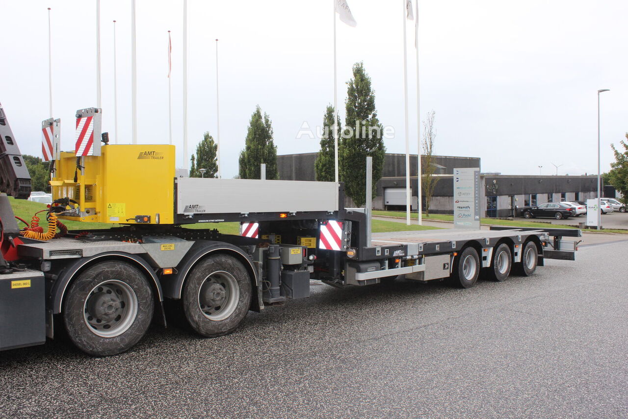جديدة العربات نصف المقطورة عربة مقطورة مسطحة منخفضة AMT Trailer UN300 3 akslet nedbygget udtrækstrailer - Autoline