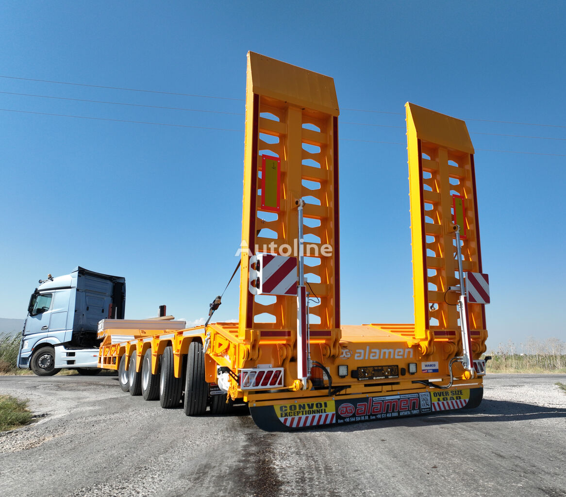 جديدة العربات نصف المقطورة عربة مقطورة مسطحة منخفضة Alamen Trailer 2-3-4-5-6 Axle Lovbed Semitrailer - Autoline