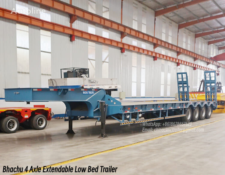 новый полуприцеп низкорамная платформа Bhachu 4 Axle Extendable Low Bed Trailer for Sale in Kenya