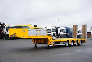 Bodex NISKOPODWOZIOWA / 4 OSIE / NAJAZDY / 2 X OŚ SKRĘTNA / DMC 65 000 low bed semi-trailer