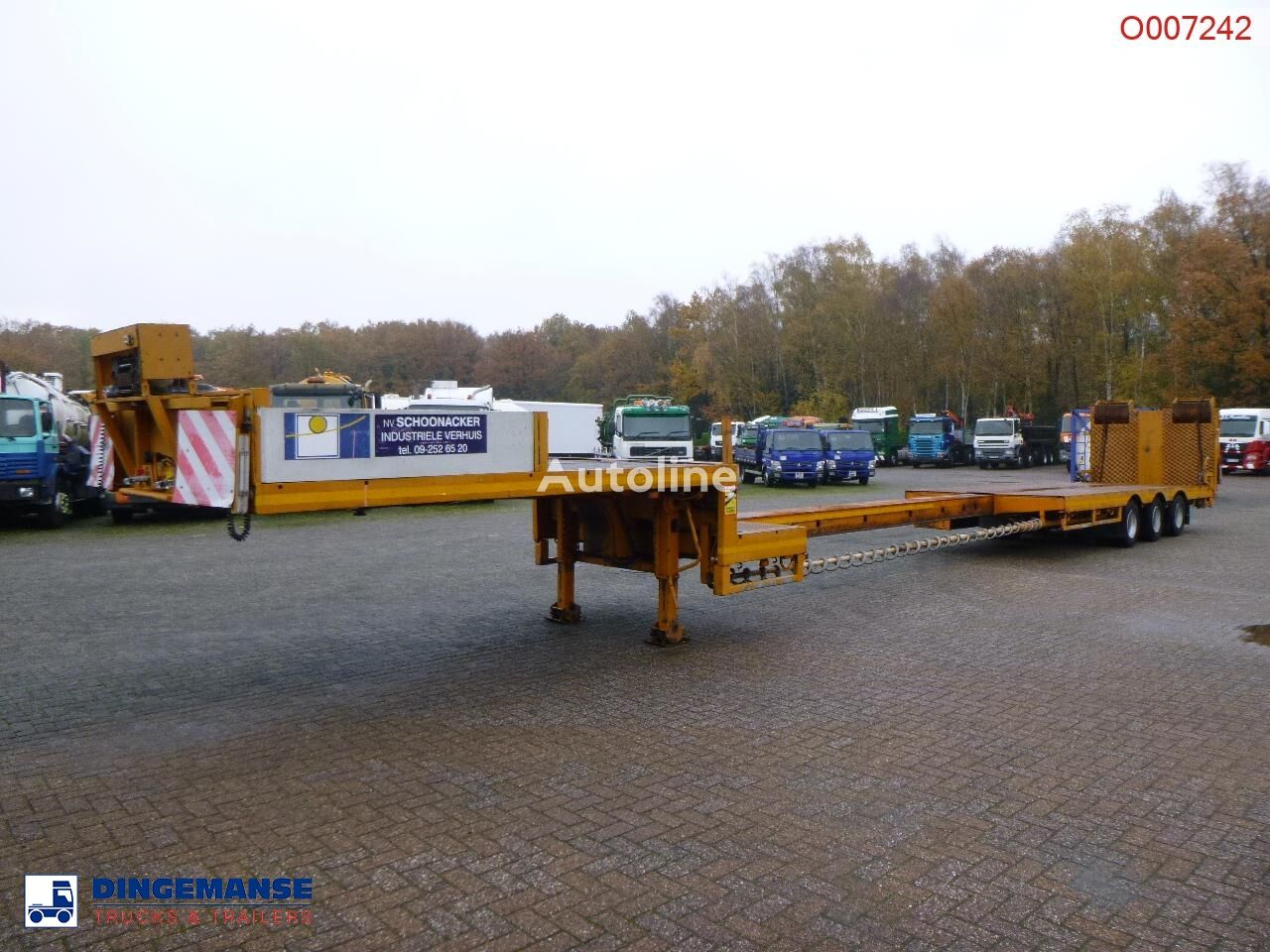 العربات نصف المقطورة عربة مقطورة مسطحة منخفضة Broshuis 3-axle semi-lowbed trailer E-2190-24 / 47.5 T ext. 15.2m