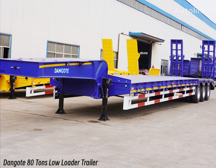 ny Dangote 80 Tons Low Loader Trailer for Sale in Nigeria semitrailer lav