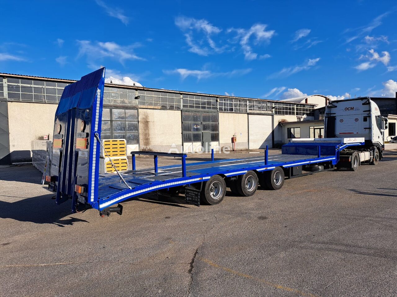 De Angelis 3assi legale mt 13,60 Pneumatico Visibile a FR. low bed semi-trailer