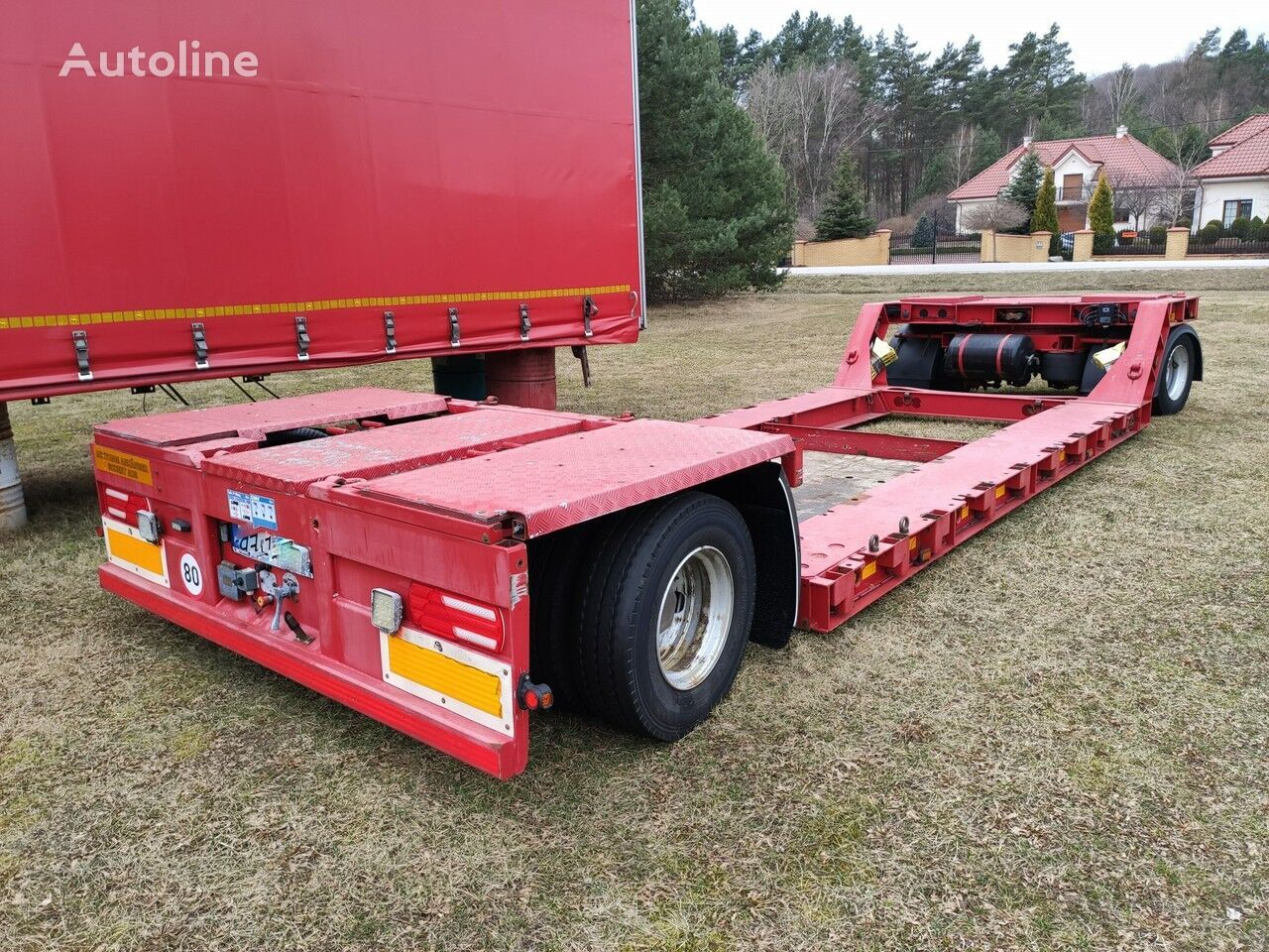 Emtech 2 osiowa PCN 18 Niskopodwoziówka Niskopodwozie low bed semi-trailer