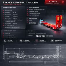 semi-remorque porte-engins Femmerr 3 AXLE LOWBED / READY FROM STOCKS neuf