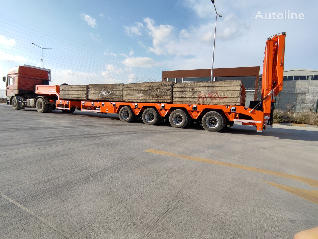 جديدة العربات نصف المقطورة عربة مقطورة مسطحة منخفضة Gewolf "Immediate Delivery From Stock" 4 Axle - Extendable - Lowbed