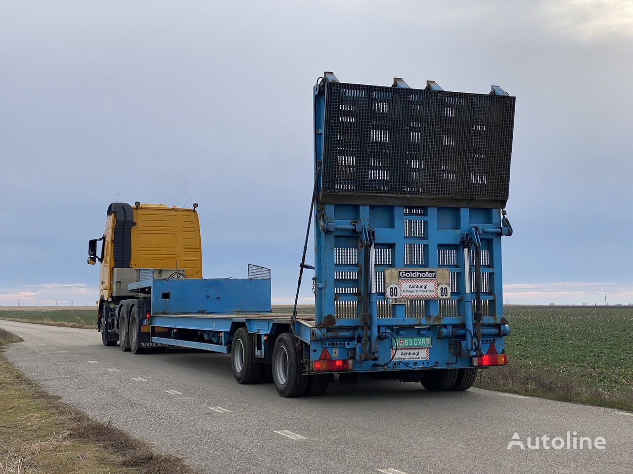 Goldhofer GOLDHOFFER STZ - L2 - 23/80 Trailer Agabaritic 2 VIRATOARE : 2 S låg lastare semitrailer