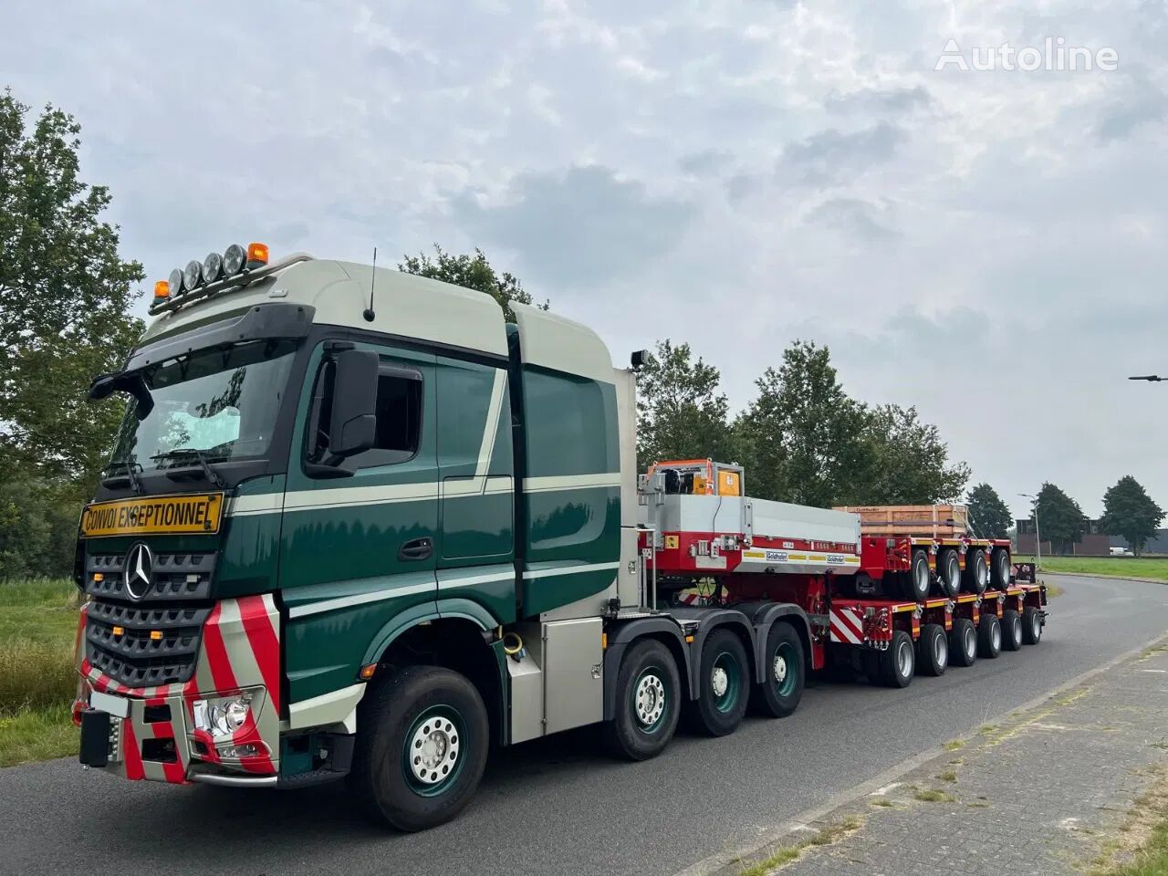 new Goldhofer THP SL 10 (6+4) + Gooseneck + Hatz diesel ppu low bed semi-trailer