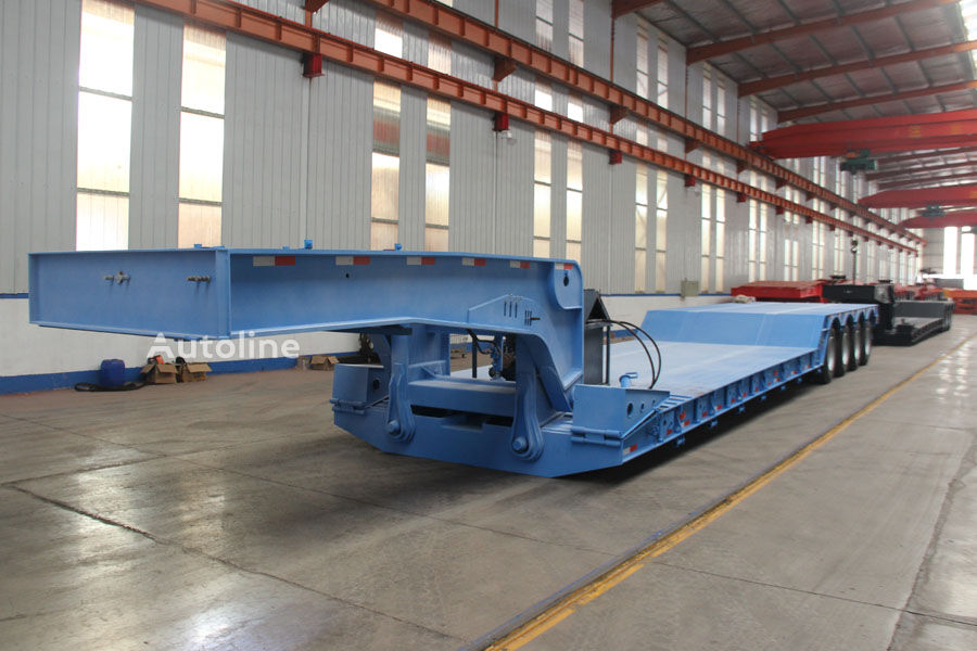 بيع العربات نصف المقطورة عربة مقطورة مسطحة منخفضة Hipotruk Front Loading Lowbed Trailer 4 Axles 100 Ton | Autoline SD جديدة العربات نصف المقطورة عربة مقطورة مسطحة منخفضة Hipotruk Front Loading Lowbed Trailer 4 Axles 100 Ton - Autoline