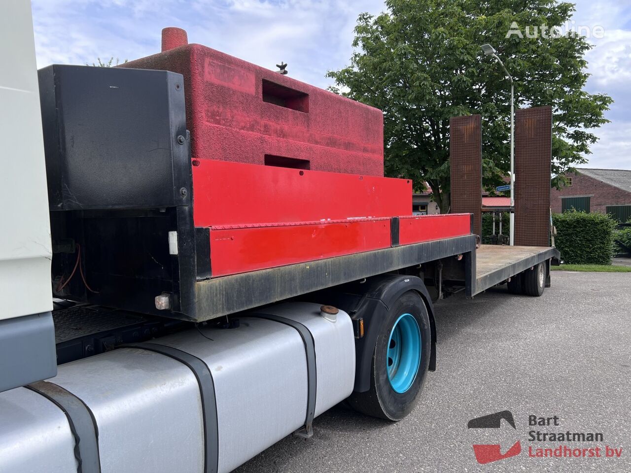 Jumbo E100Z1 1 asser Semi Dieplader met hydraulische rampen low bed semi-trailer