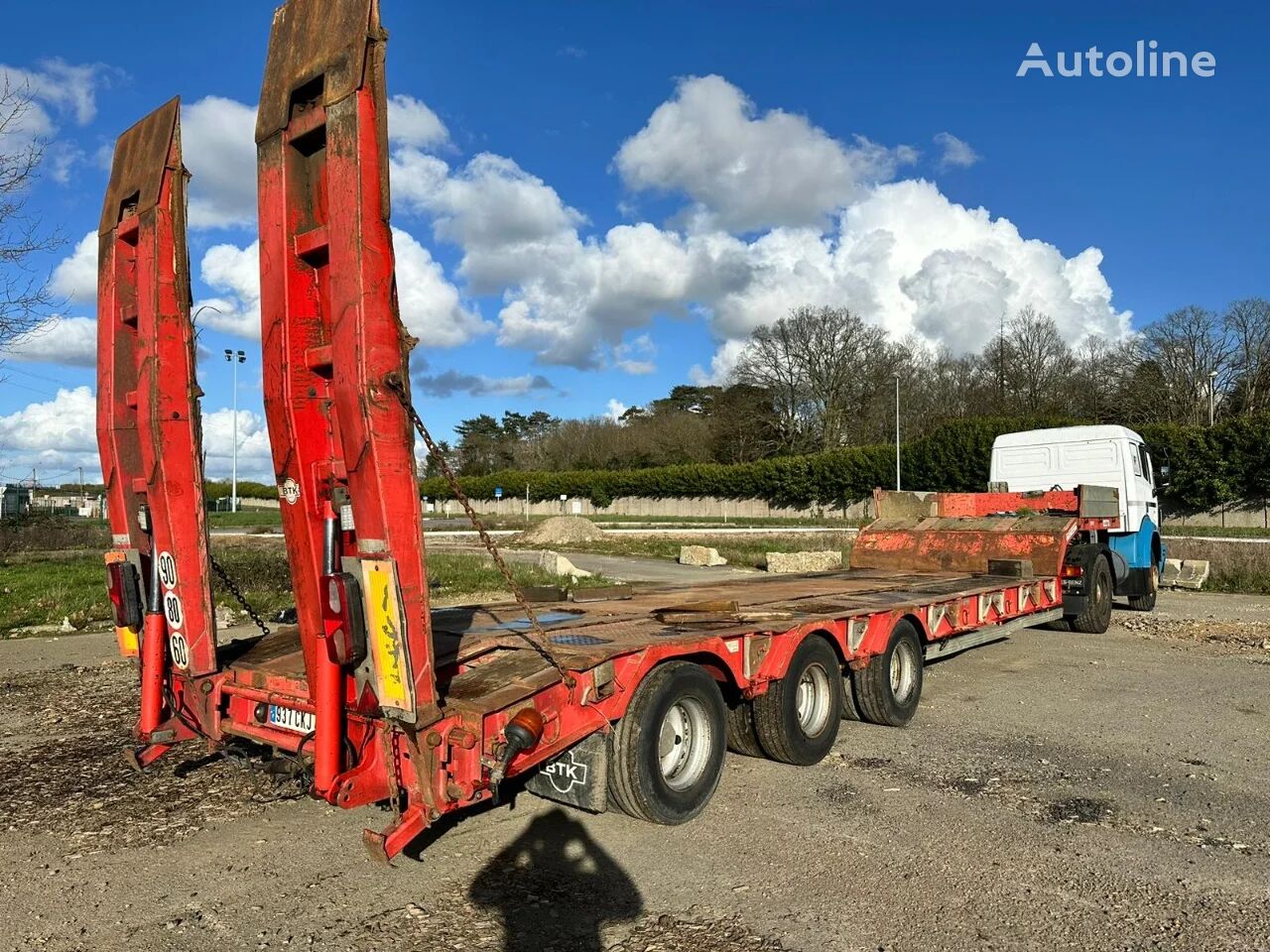 Kaiser 57 tonnes / STEEL / LÂMES låg lastare semitrailer