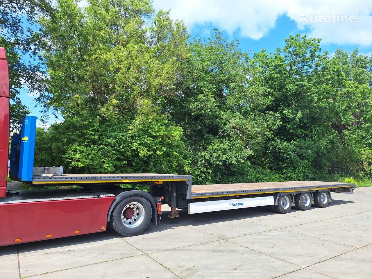 Krone sd low loader   low  km! dieplader oplegger